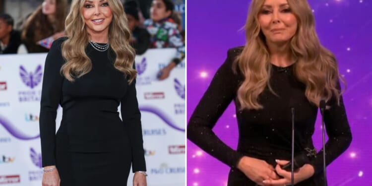 Carol Vorderman sparkles in figure-hugging black dress to host Pride of Britain after health scare