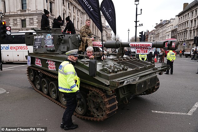 The founder of rally organisers Trades United, Shoaib Awan, said tool theft was a 'plague that cripples businesses - the loss of work, the loss of earnings'