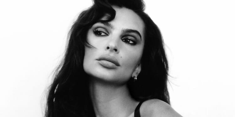 Busty Emily Ratajkowski strips topless and covers boobs with hands in VERY sexy new photoshoot