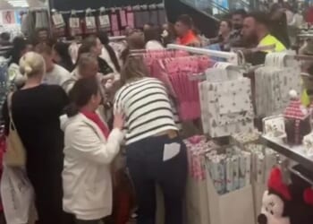 ‘People have lost their minds!’ Shocking video shows Primark shoppers fighting for Christmas PJs