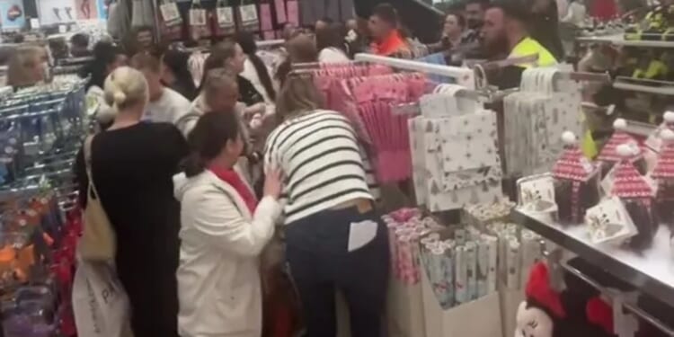 ‘People have lost their minds!’ Shocking video shows Primark shoppers fighting for Christmas PJs
