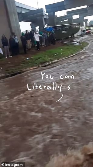 She then slammed the city's drainage system and said that it doesn't work, 'so when it rains, it floods'