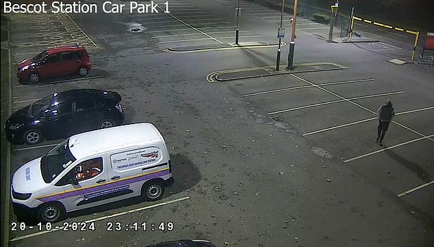 Just over a minute later, CCTV shows a person alleged to be the defendant following Ms Whyte with their hood up