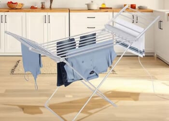 ‘Dry clothes quickly’ with Wowcher heated clothes airer slashed from £99.99 to £32