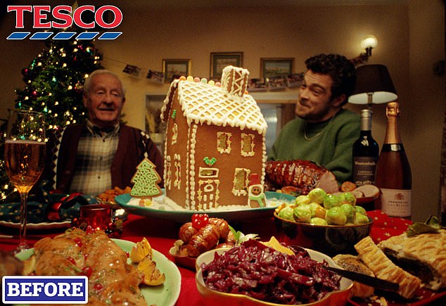 The festive treats on display in Tesco's 2023 Christmas advert included a gingerbread house, pigs in blankets and a beef wellington