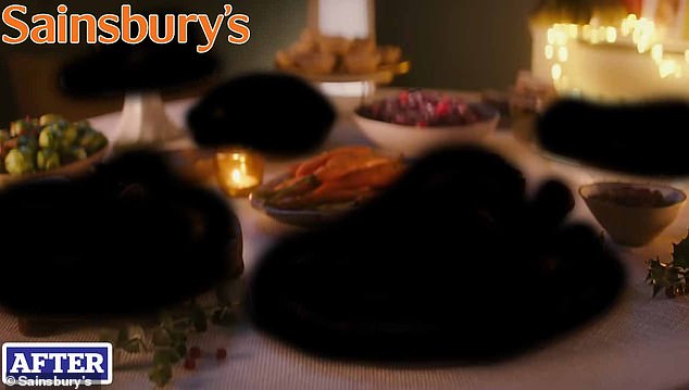 The advert wouldn't stand under the new regulations - with all the festive foods failing to meet the requirements