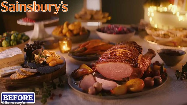 Sainsbury's showcased its Christmas range in its 2023 Christmas advert, including a roast gammon