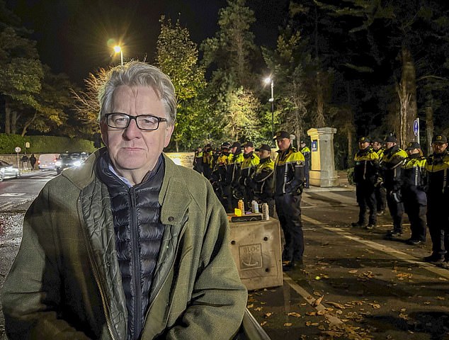 Robert Hardman (pictured) visited the hotel in Saggart to report from the front line of the riots