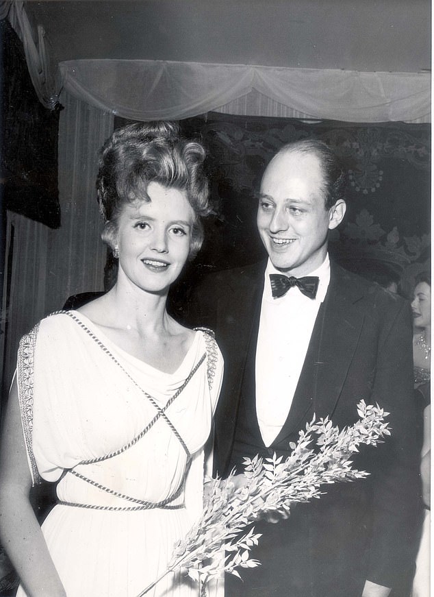 Lady Glenconner and her late husband Colin Tennant at a party in London in November 1957