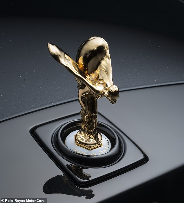 The Spirit of Ecstasy figurine is cast in solid 18-carat gold and plated in 24-carat gold for a flawless, tarnish-resistant finish