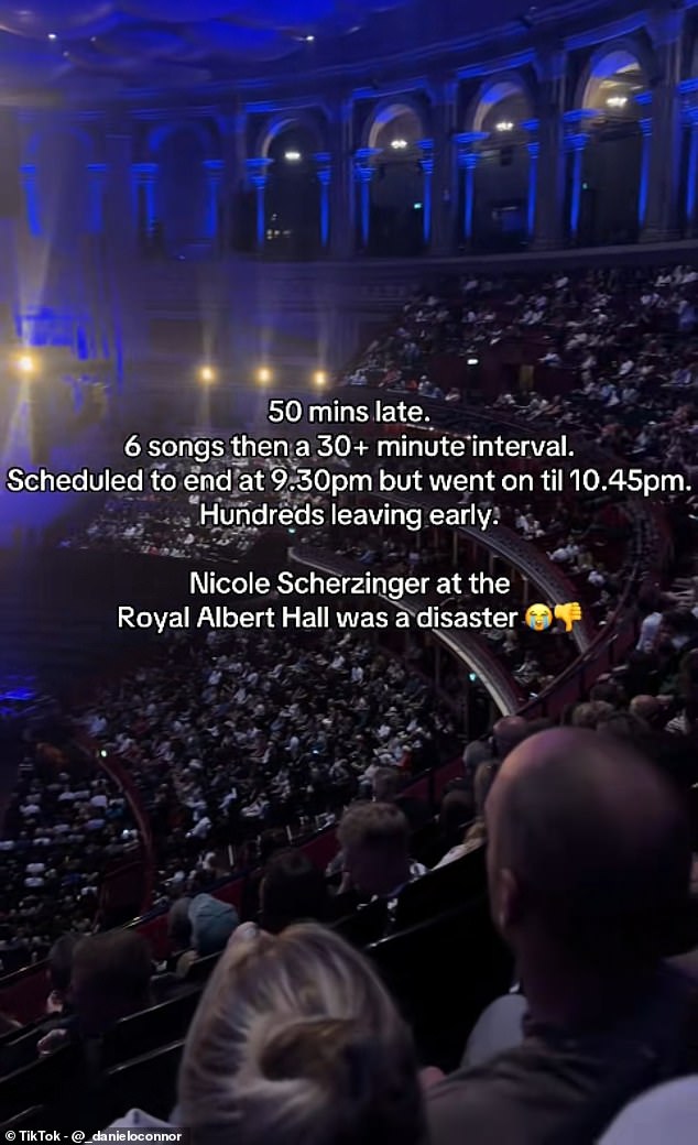 The songstress reportedly sang just six songs before heading into the interval, with some fans leaving the venue early, ditching the second act