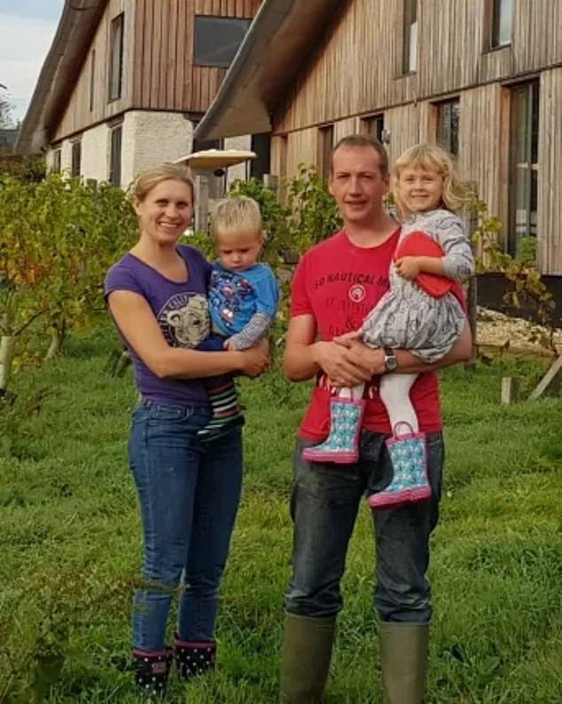 Current owners Peter and Christine Helliwell, pictured, with their children