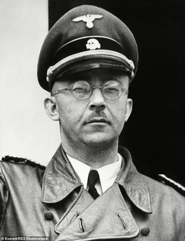 The treasure was stolen on the orders of SS boss Heinrich Himmler (pictured) towards the end of WWII to set up a Fourth Reich