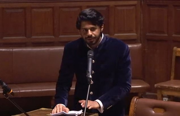 The current president of the Oxford Union, Moosa Harraj (pictured), denies the allegations and said he and Mr Abaraonye only fell out when the President-elect 'put his own self-interest above the institution'