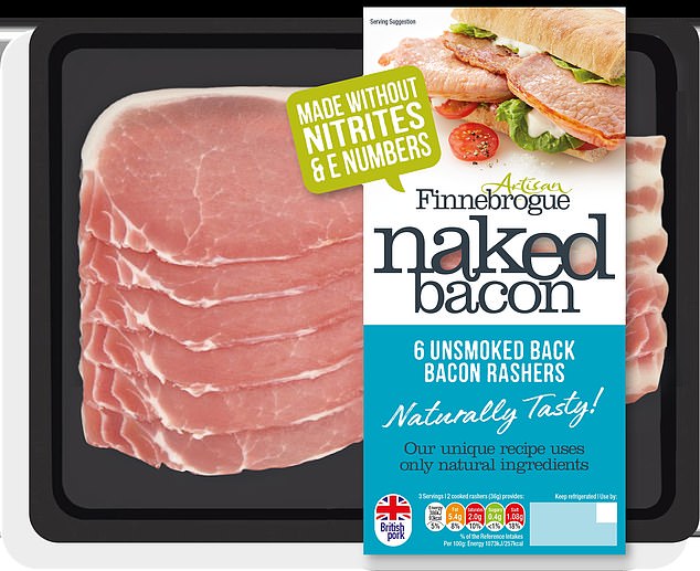 Nitrite-free bacon, often dubbed naked bacon, and ham is routinely on sale in UK supermarkets but because of lack of official action, it still only makes up 5-10 per cent of the market