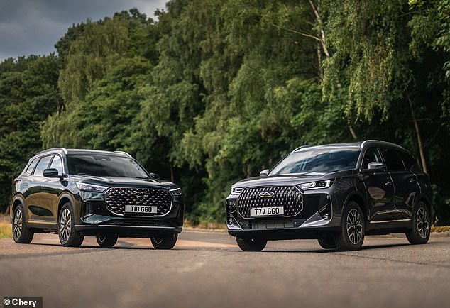 The Tiggo 7 (left) an Tiggo 8 (right) are the first two models from Chinese giant Chery - part of a six-SUV strong range that will be in place by the middle of 2026, such is the rapid move into the UK market