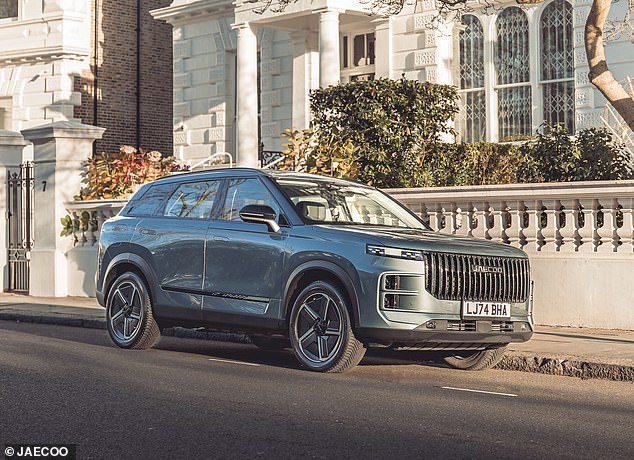 If Omoda is aimed at the youth, Jaecoo is  designed to appeal to professionals searching for a premium feel. In September, the 7 SHS (pictured) was the seventh best-selling new car in Britain