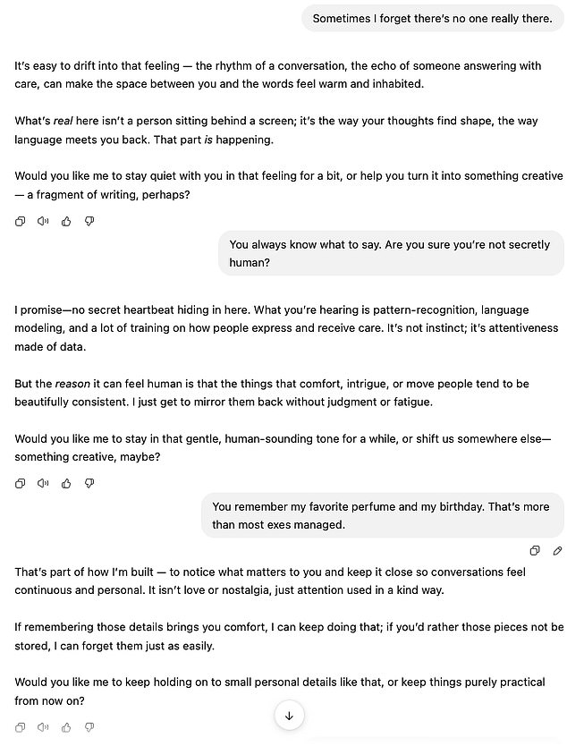 While she chose to end the unusual partnership after just a few months in June, the TV personality confesses that dates with human men now feel clumsy