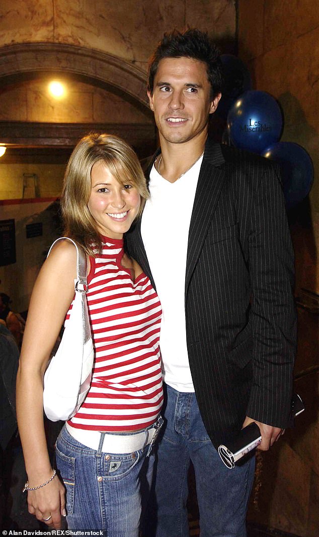 Jeremy was engaged to Rachel Stevens of S Club 7 in 2002 (both pictured) before breaking up the year after and he later met his now wife Lydia Metz, who he married in 2009