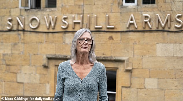 Izzy Barr (pictured) and Kim Rose have run the Snowshill Arms pub serving the village's 160 residents for 11 years, having taken over from their parents who ran it back in the 80s