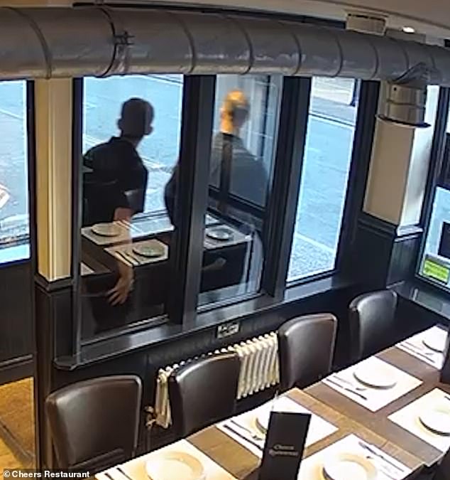 CCTV shows staff at Cheers running after the women moments after they left