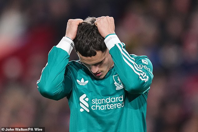 Florian Wirtz received jibes from the Brentford faithful as he was substituted in the second-half