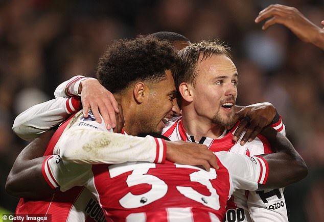 Kevin Schade netted Brentford's second in a clinical masterstroke just before half-time