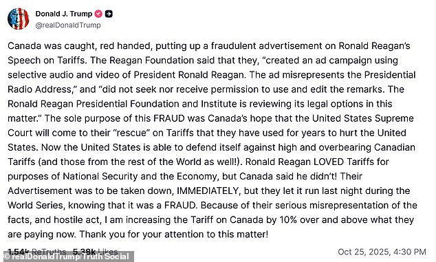 Trump did not give any further information about the 10 percent tariff hike. It is not clear if it is effective immediately