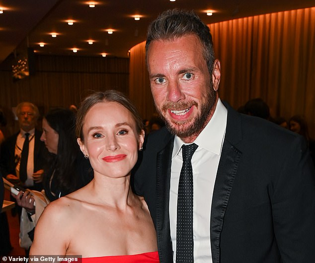 Under a photo of herself locked in embrace with Shepard, 50, Bell wrote: 'Happy 12th wedding anniversary to the man who once said to me: "I would never kill you. A lot of men have killed their wives at a certain point. Even though I¿m heavily incentivized to kill you, I never would."'