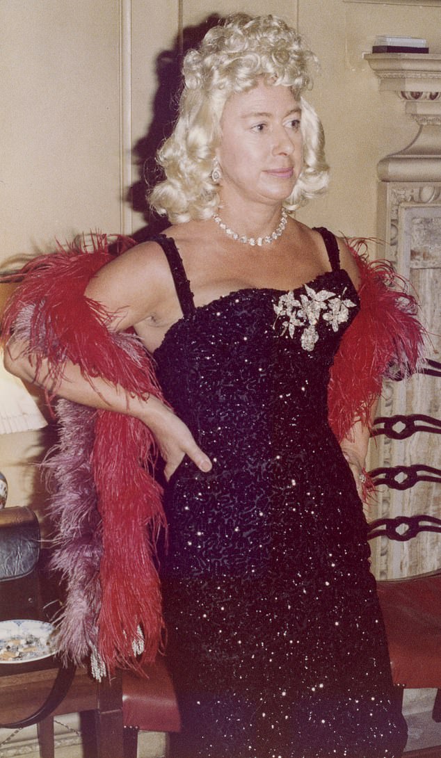 Princess Margaret at Glen dressed as American actress Mae West