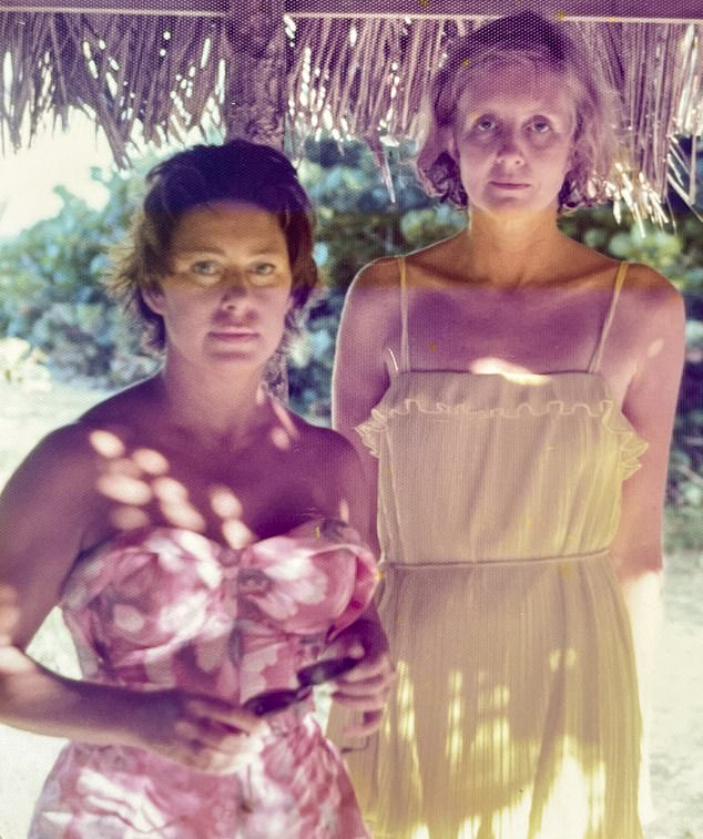 Lady Glenconner on the private island of Mustique with Princess Margaret