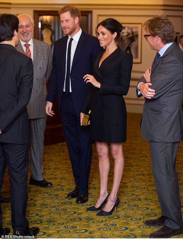 In other instances, Meghan also sparked controversy after appearing to go against the Royal norm by championing her fashion staple: the mini dress. The appropriate length should never be more than three or four inches above the knee with leg slits kept to a minimum