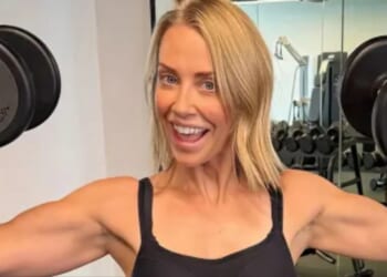 Laura Hamilton wears tight leggings and bra for gruelling workout after gaining a stone and vowing to never use fat jabs