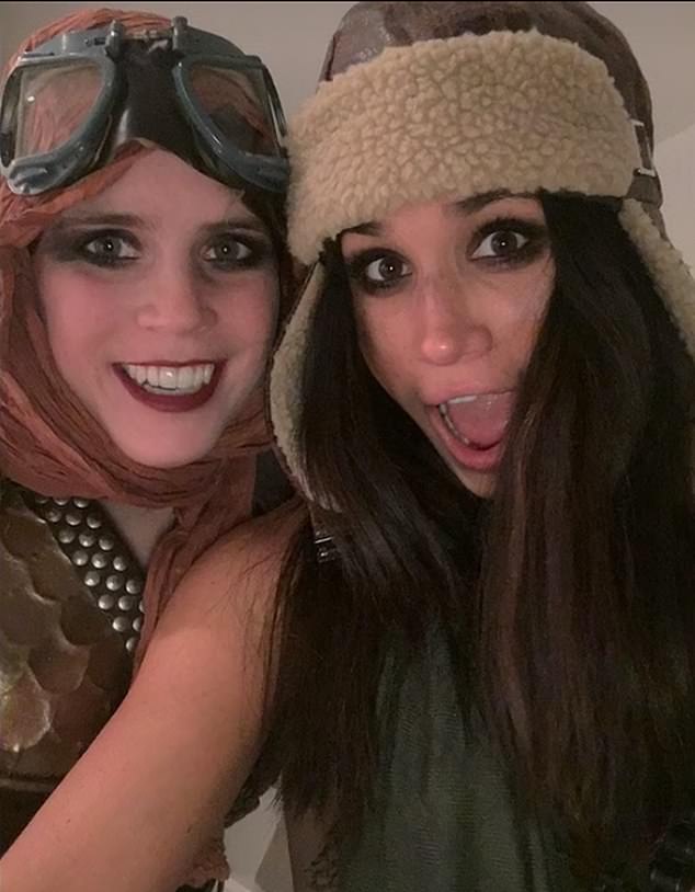 Eugenie and Meghan (pictured) were introduced by their mutual friend, fashion designer Misha Nonoo