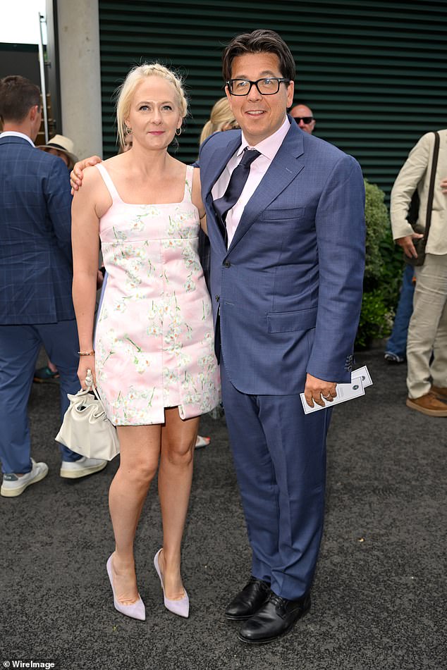 The comedian, 49, admitted he had been reluctant to take the medication initially, but that his wife Kitty had insisted following the diagnosis (seen in July together)