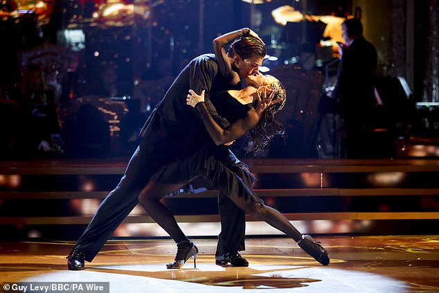 Last week's Argentine Tango saw them almost lock lips on the ballroom floor, leading viewers to fear the Strictly 'curse'