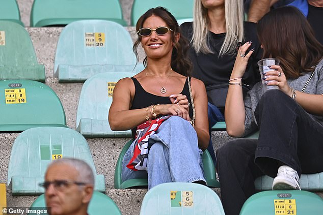 She's regularly been pictured in the stands at her husband's games in Italy so far