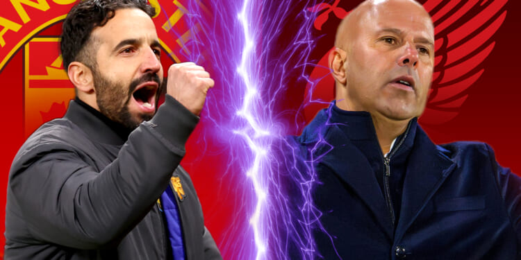 Gary Neville hails Ruben Amorim's 'best week' as Man Utd go above Liverpool after struggling Slot's 'worst display'