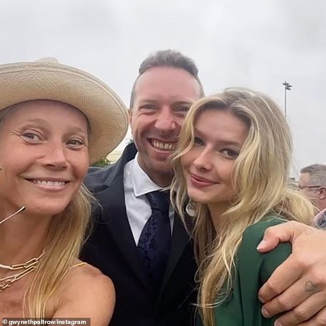 Chris met Dakota in 2017 following his 2015 divorce from Oscar-winner Gwyneth Paltrow, 53, with whom he shares two children; pictured Chris, Gwyneth and daughter Apple