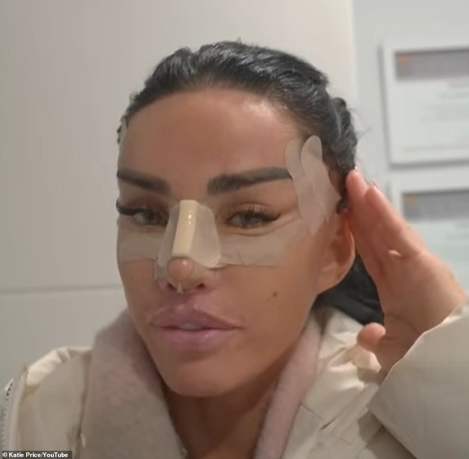 2025: In January, Katie flew abroad for 'tweaks' to her sixth £10,000 face lift, including a mini nose lift and pinning her ears back