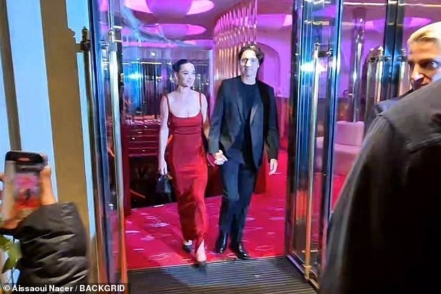 Meanwhile the dashing former Canadian Prime Minister, 53, looked dapper in a black suit which he paired with a coordinated T-shirt