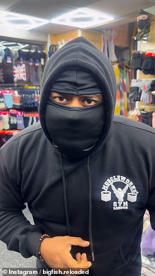 This is the community leader who was flogging £5 balaclavas for his 'Muslim brothers' ahead of the protest against UKIP on Saturday