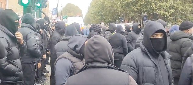 'They came specifically targeting Islam,' the man said while speaking into a microphone. 'They said, "we are coming on a crusade", they said "we need to take back our streets"