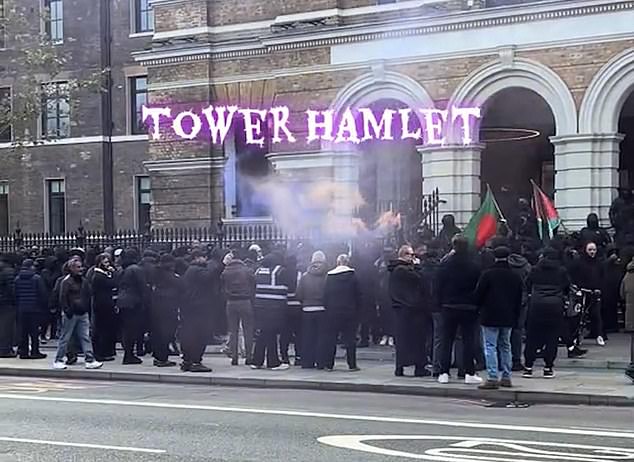 'Today is a day we unite,' he said to a crowd chanting a series of messages in Arabic