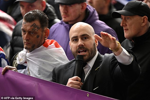 A counter-protest, organised by Stand Up To Racism (SUTR) and other local groups, amassed from 12pm in Whitechapel, east London