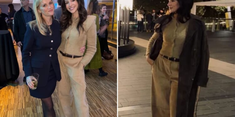 Michelle Keegan looks incredible posing with Hollywood superstar Reese Witherspoon and raves 'when two geniuses collide'