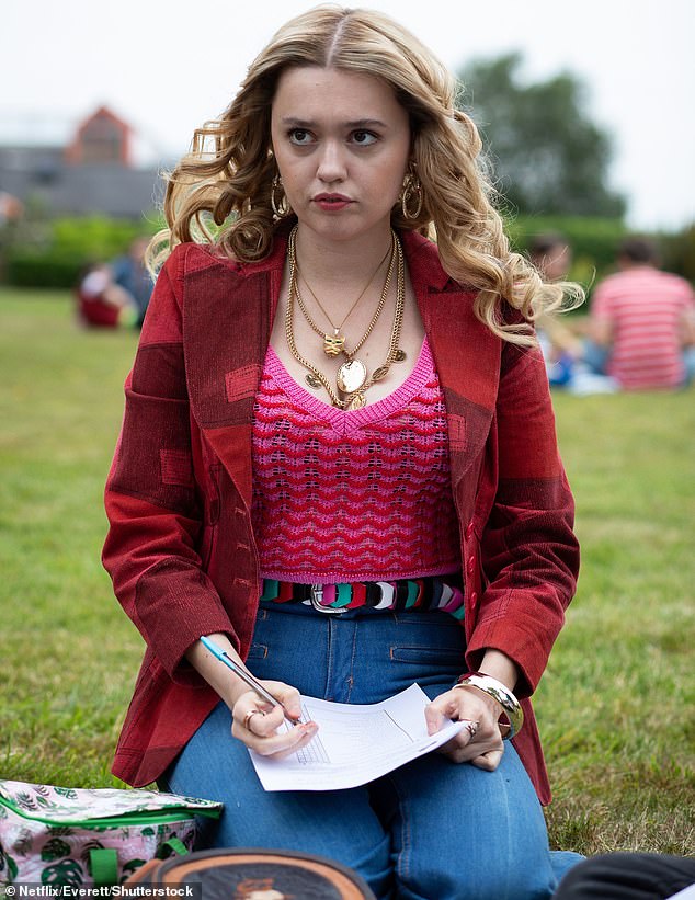 It came after she made her break-through in 2019 when she landed her role (pictured, Aimee-Lou's character Aimee Gibbs) in Netflix's racy comedy Sex Education