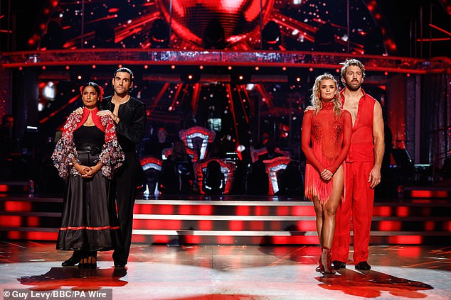 When Chris Robshaw (right) found himself in the dance-off with Balvinder Sopal (left), Anton saved the former rugby player, but it was Shirley who faced a tirade from viewers after she voted for him, too