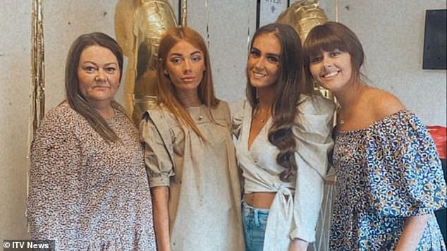 Karen McGonigal is pictured with her three daughters who say their mother had the 'biggest heart'