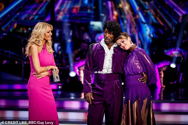 He found himself in the bottom two alongside Love Island winner Amber , 29, despite both being two of the highest scorers of the week